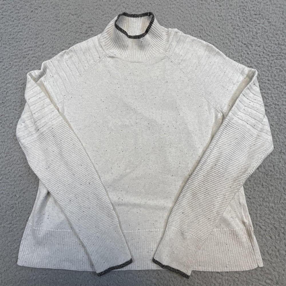 SmartWool Sweater Pullover Womens M White Turtleneck‎ Raglan Tight-Knit